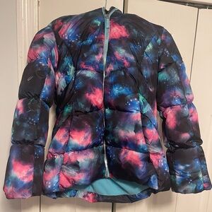 Girls Tye Dye Hooded Winter Coat, Size 14/16
